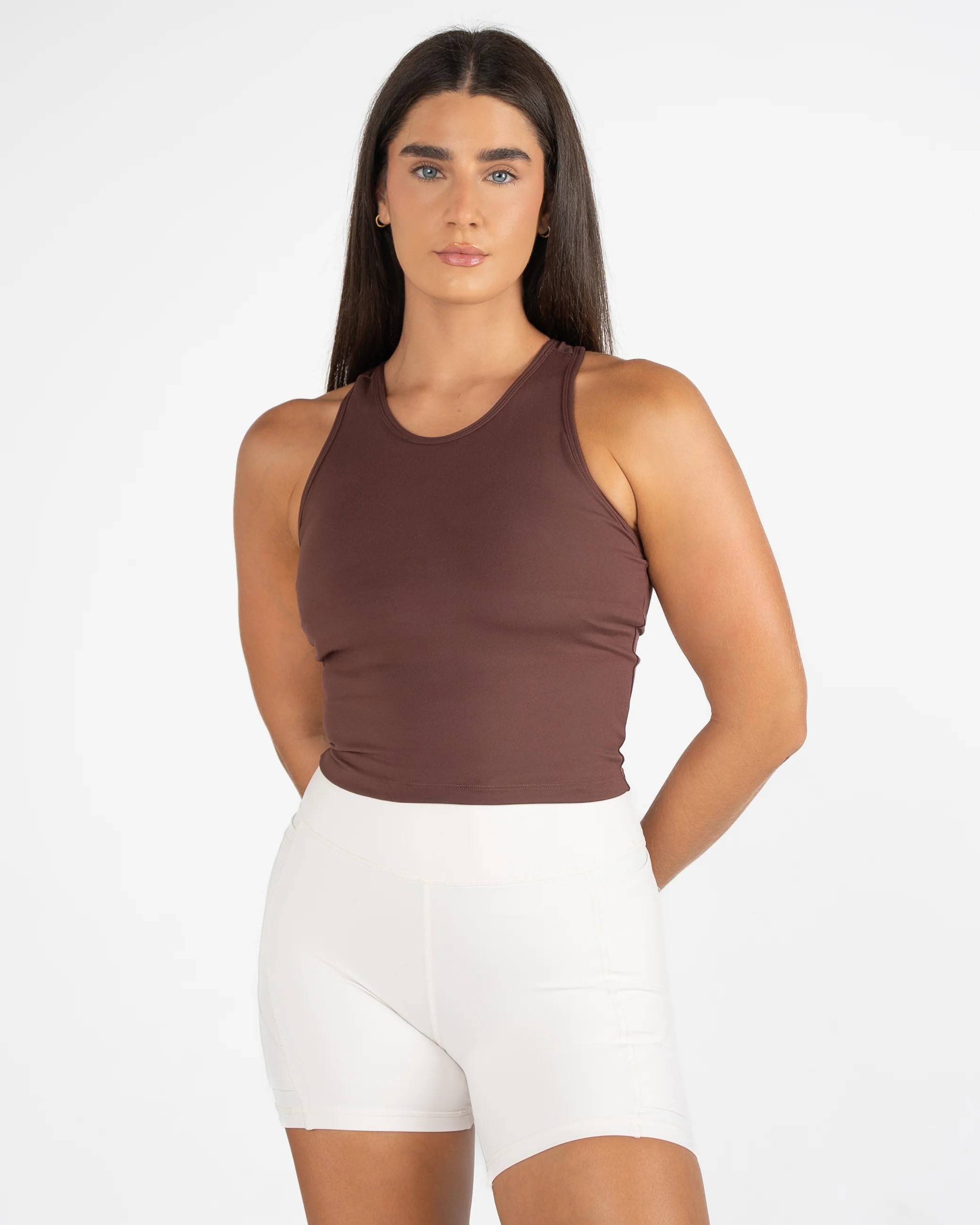 Vinyasa Crop Top - Fossil | Senita Athletics