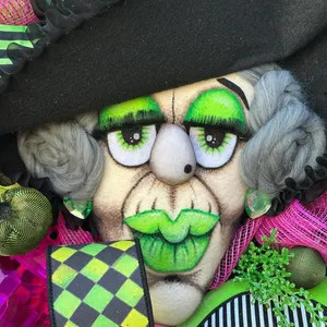 Halloween Mesh Wreath for Front Door, Witch Wreath for Front Door, Halloween Wall Decor, Spooky C... | Etsy (US)