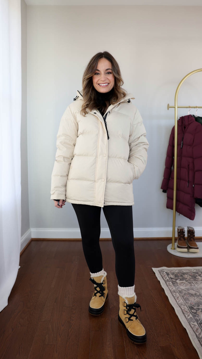Petite-friendly puffer coats ranked by warmth! 


Quince Responsible Down Puffer Coat is a warmer choice and it is well priced. It’s a close second to the Aritzia coat in overall performance and style. I marked it one below because this coat doesn’t come in a mid or “snug” option. If it did – there may be a tie between the two. I’m wearing this coat in xs. 

Leggings (Aerie): xs short 
Boots (Sorel): tts mine are old so I’ve linked a similar pair 
Turtleneck (old navy): petite xs 
Socks (Amazon) 

My measurements for reference: I’m 4’10” and 105lbs. My bust, waist, and hip measurement is 32”, 24”, and 36”.

#LTKPetite #LTKSeasonal
