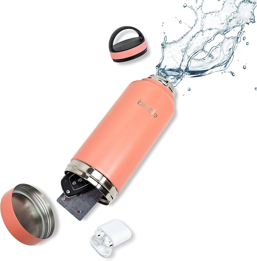 Bindle Bottle Vacuum Insulated Water Bottle, Stainless Steel & Double Walled, Hidden Stash/Storag... | Amazon (US)