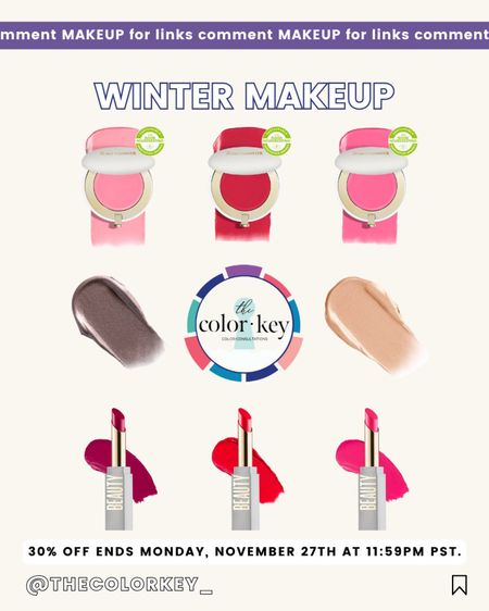 Are you a winter? Rock your season with your best makeup shades that make you the star! Sale ends soon! 

#LTKCyberWeek #LTKGiftGuide #LTKbeauty