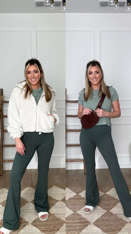 Lululemon outfit inspo. They still have a handful of items marked down, now is a great time to grab them! I’m wearing a size 6 in the shirt, sherpa jacket and high rise grove leggings! All would make a great gift!

#LTKstyletip #LTKHoliday #LTKGiftGuide