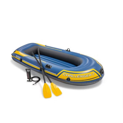 Intex Challenger 2 Inflatable 2 Person Floating Boat Raft Set w/ Oars & Air Pump | Target