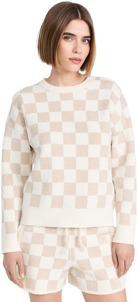 Barefoot Dreams Women's Cozy Cotton Checkered Pullover | Amazon (US)