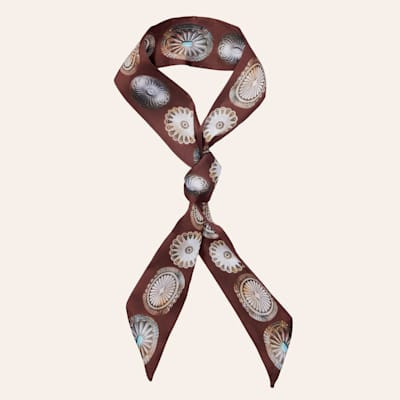 Fringe Scarves Brown Big Concho Twilly Scarf | Cavender's