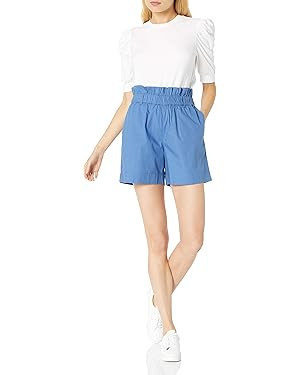 The Drop Women's Mariko Puff-Sleeve Crewneck Stretch Jersey T-Shirt | Amazon (US)