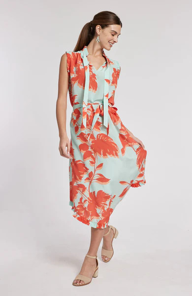 SCARLETT SILK TROPICAL FLORAL DRESS | tyler boe