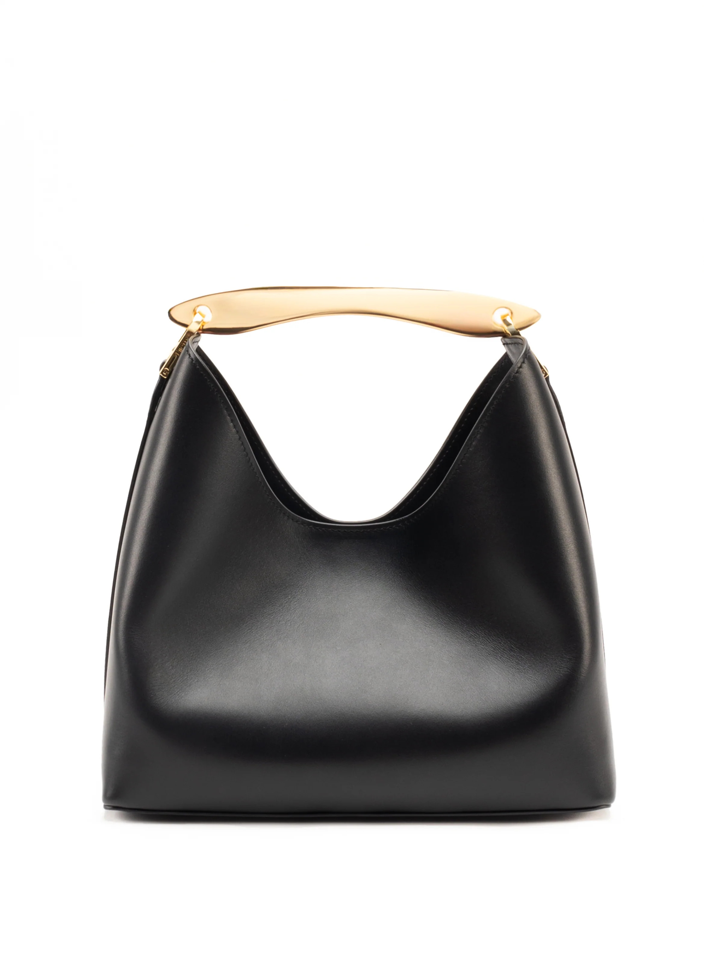 Boomerang Leather Black Gold - Leather Handbags for Women - Elleme | Elleme