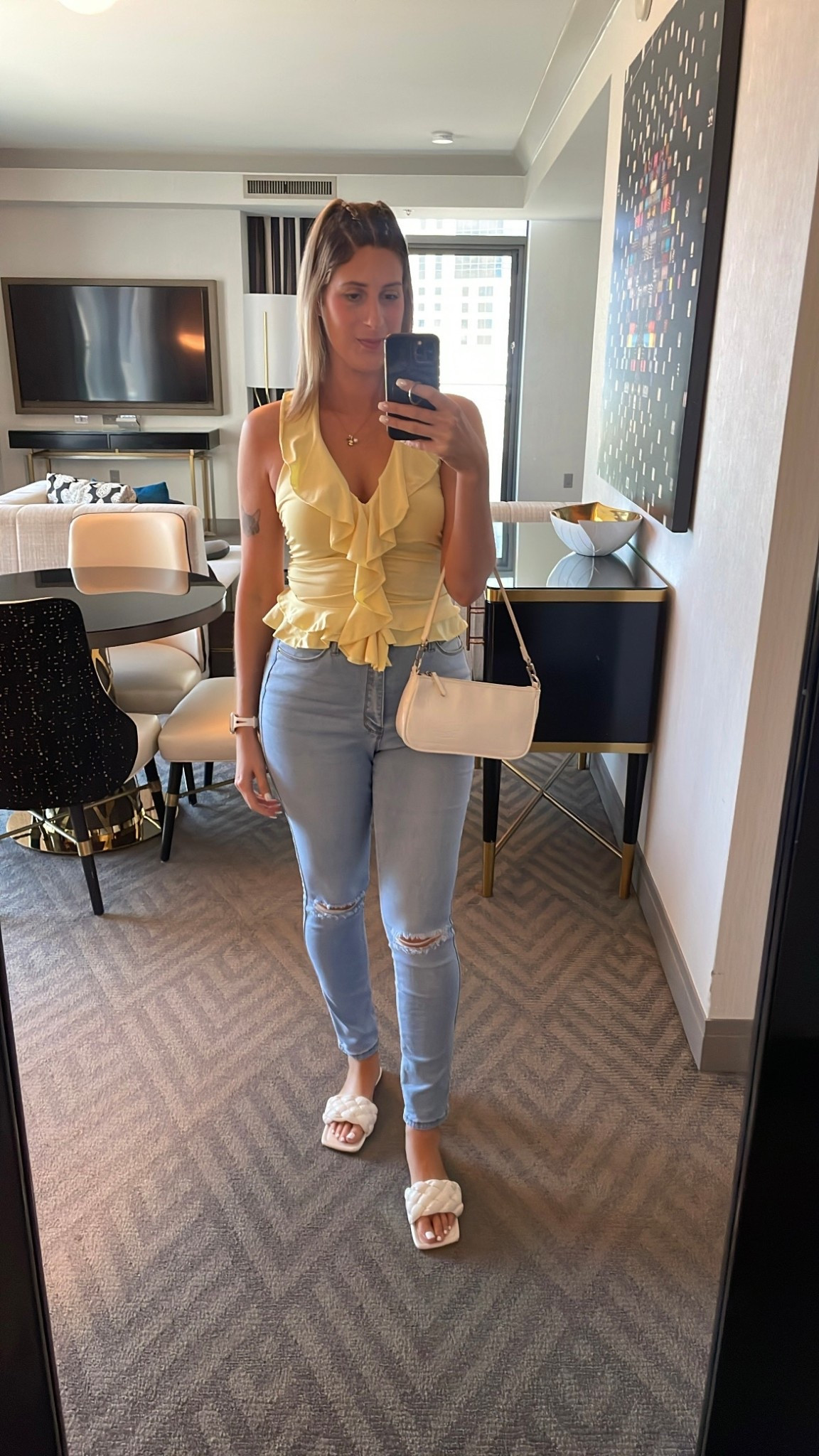 Brunch Outfit 💛 wearing a small in top

las vegas outfit, brunch outfit, yellow top, summer outfit, vegas brunch outfit, vacation outfit


#LTKFindsUnder50 #LTKTravel #LTKStyleTip