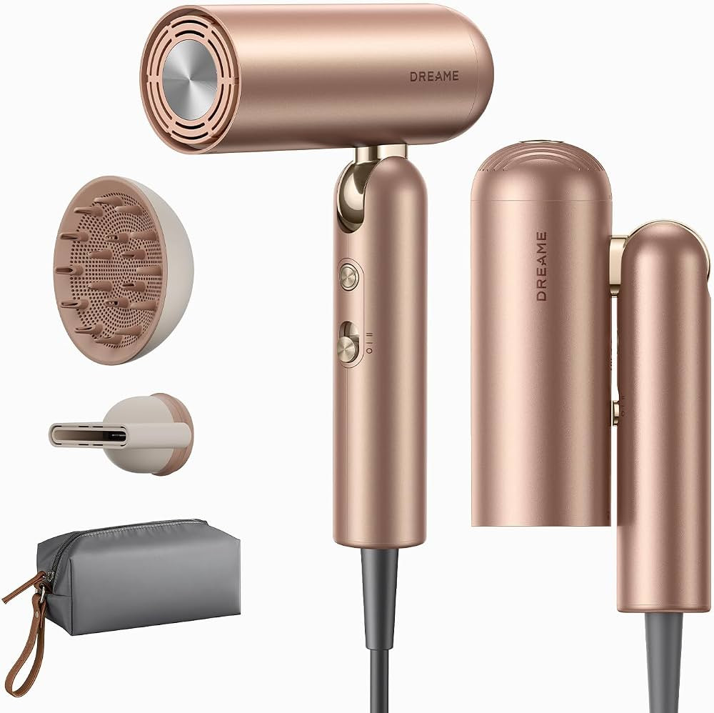 Dreame Pocket Pro Hair Dryer, Dual Voltage Travel Blow Dryer with Diffuser, 1300W Professional Hi... | Amazon (US)