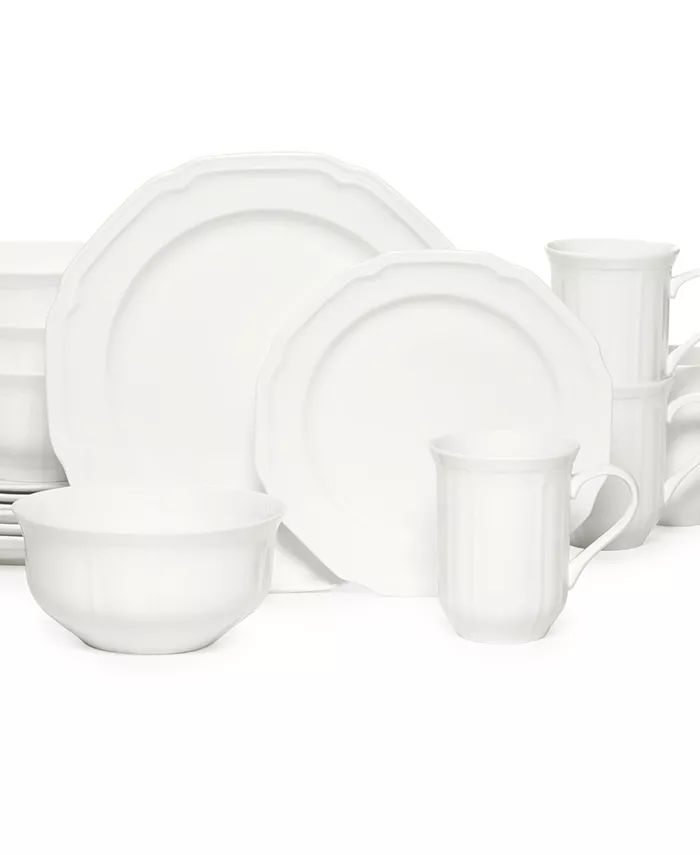 Mikasa Antique White 16 Pc. Dinnerware Set, Service for 4 & Reviews - Dinnerware - Dining - Macy'... | Macys (US)