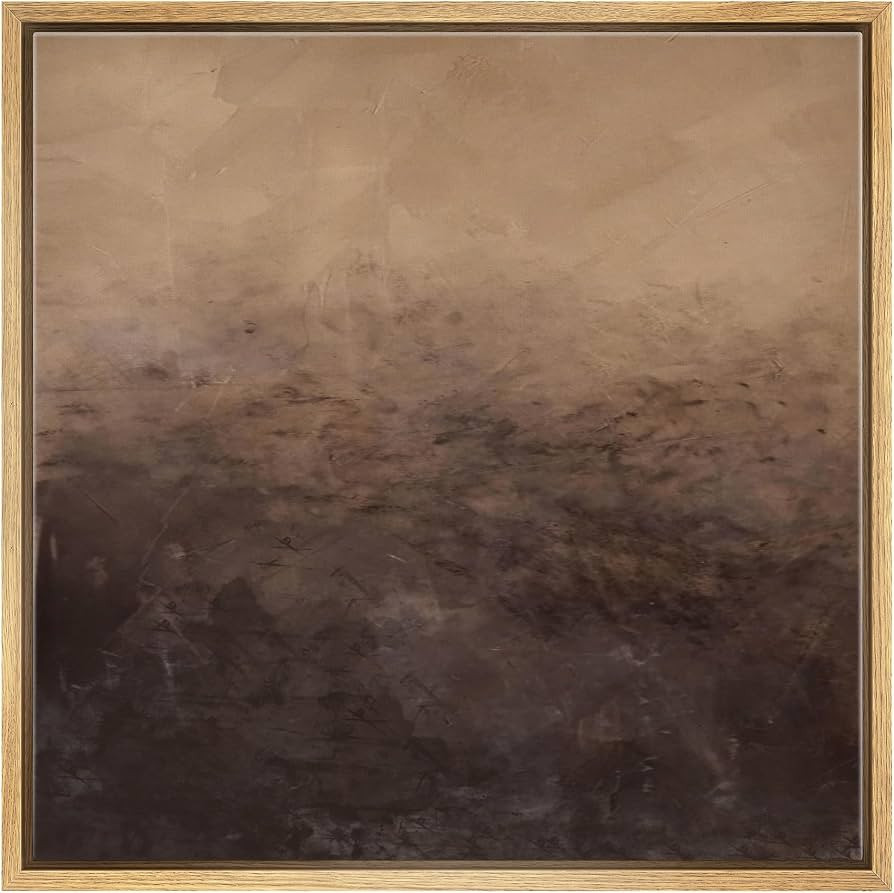SIGNWIN Framed Canvas Print Wall Art Moody Brown Abstract Landscape Illustrations Modern Art Deco... | Amazon (US)