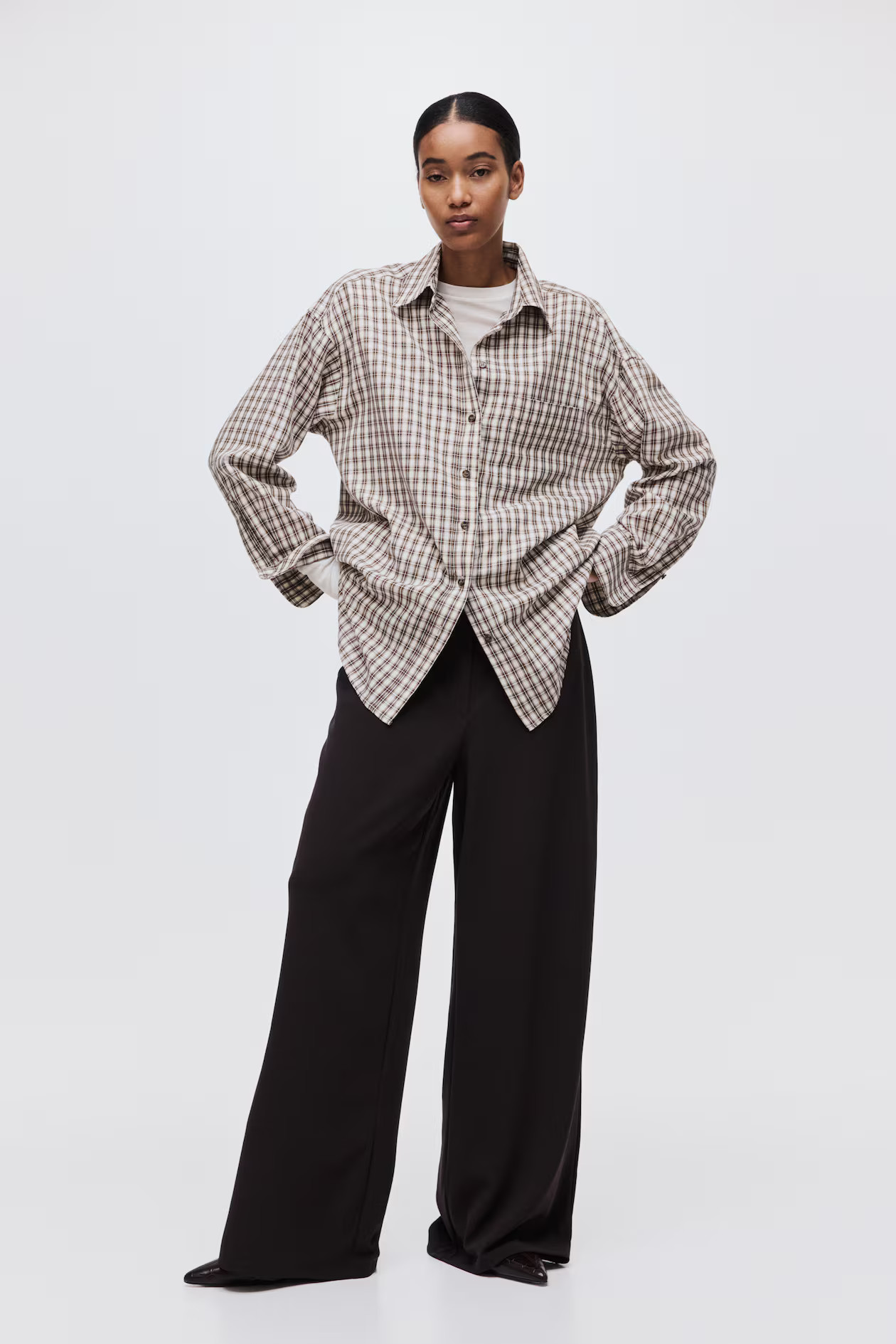 Wide-Leg Jersey Pants | H&M (US + CA)