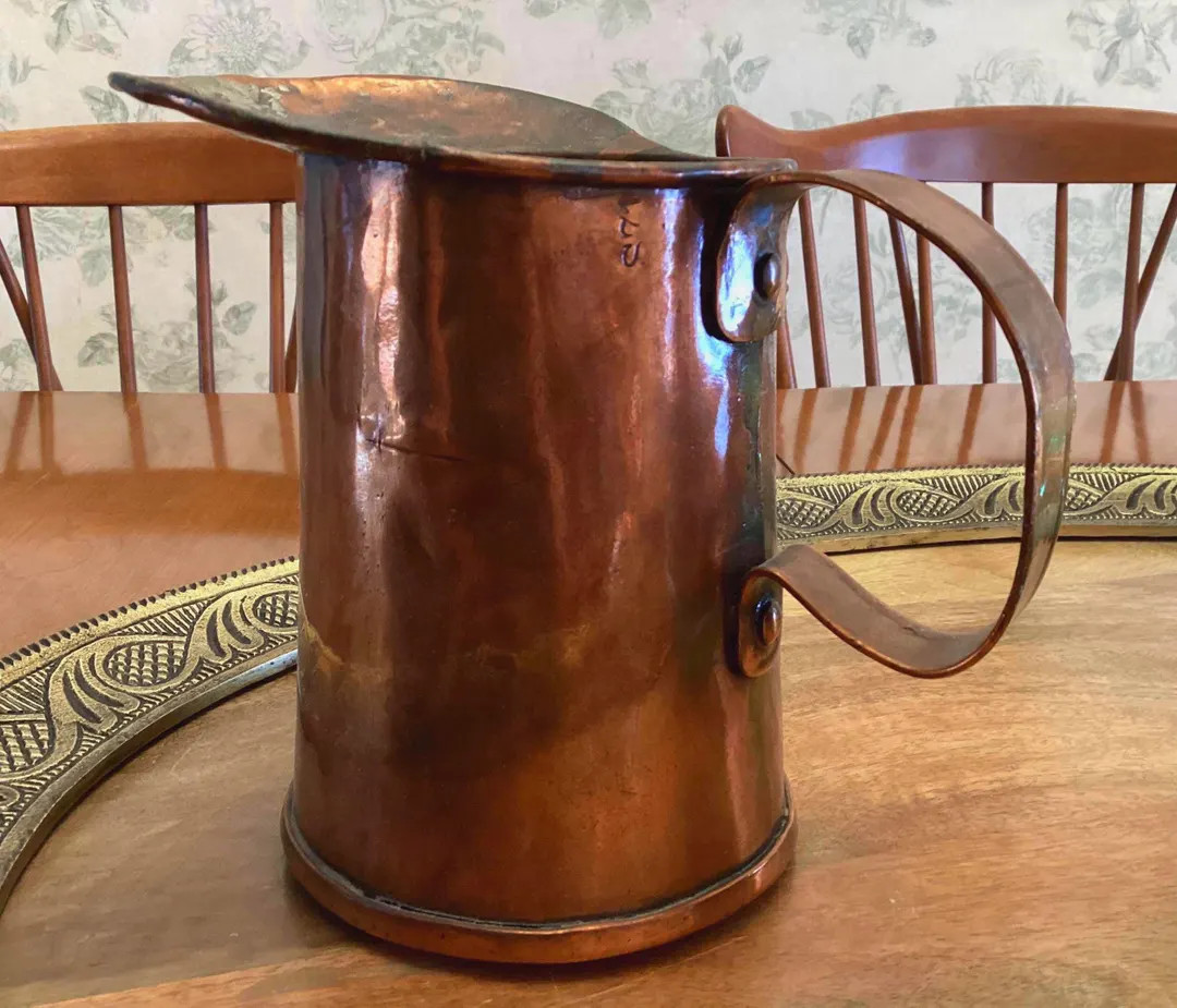 Antique Copper Soldered Riveted Pitcher - Etsy | Etsy (US)