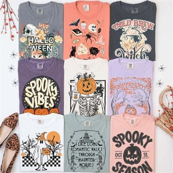 Halloween Spooky Season | Cold Brew | Comfort Color | Jane