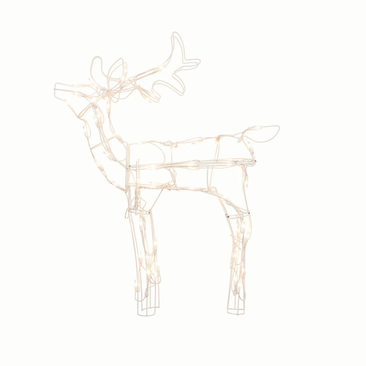 Indoor/Outdoor Light-Up Standing Buck Christmas Decoration with 70 LED Lights, Warm White, 30", b... | Walmart (US)
