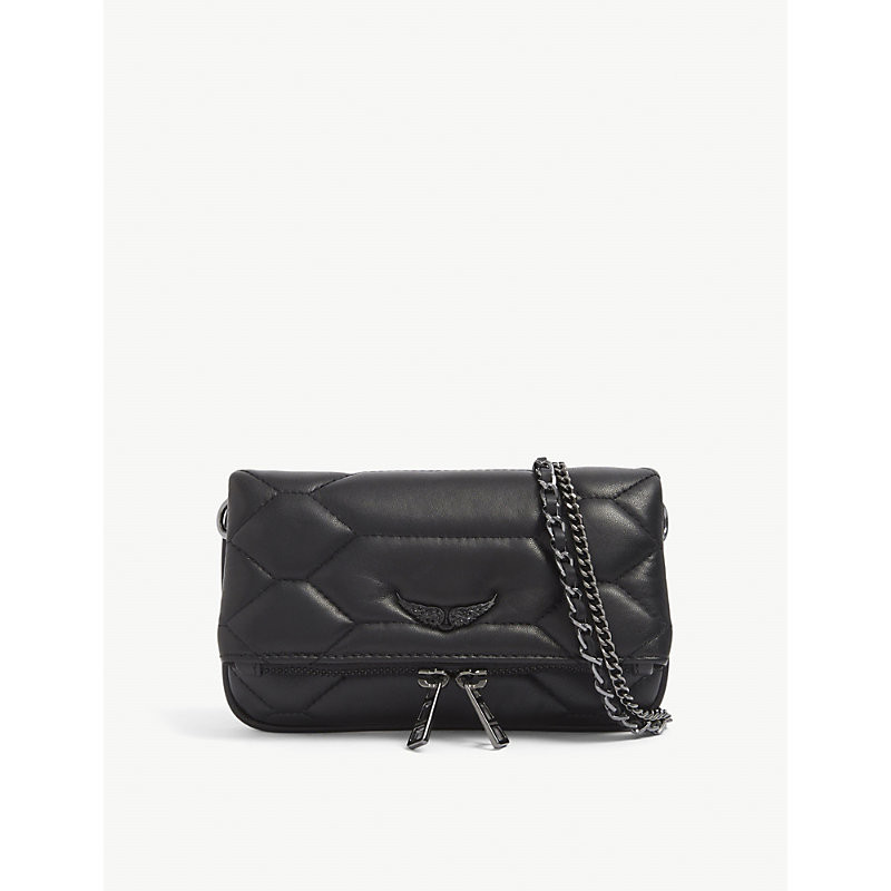Zadig&Voltaire Womens Noir Rock Nano Leather Cross-Body Bag 1 Size | Selfridges