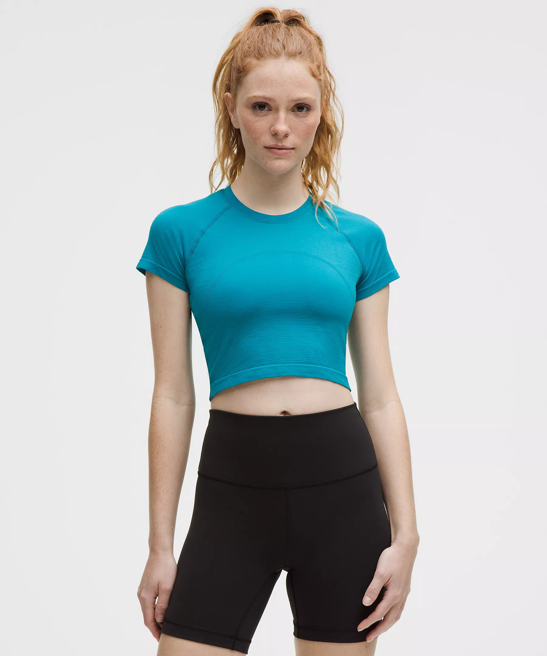 Swiftly Tech Cropped Short-Sleeve Shirt 2.0 | Women's Short Sleeve Shirts & Tee's | lululemon | Lululemon (US)