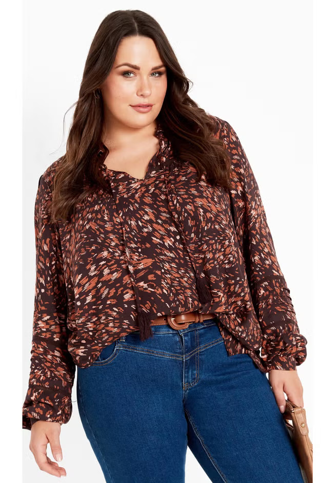 Lucia Tiered Crochet Tassel Top | Avenue