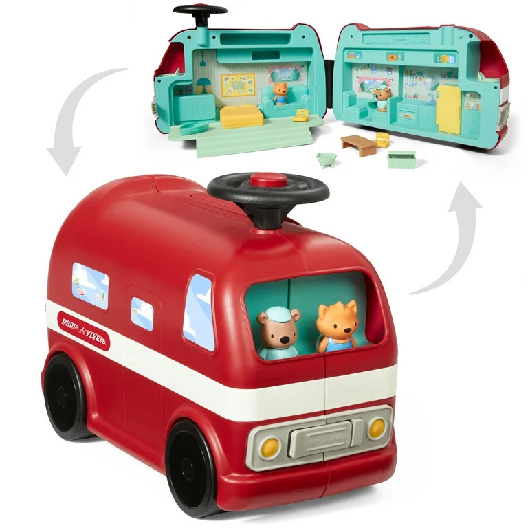 Radio Flyer Ride & Play Camper Playset, Ride-on for Kids, Red, Quantity 1 | Walmart (US)