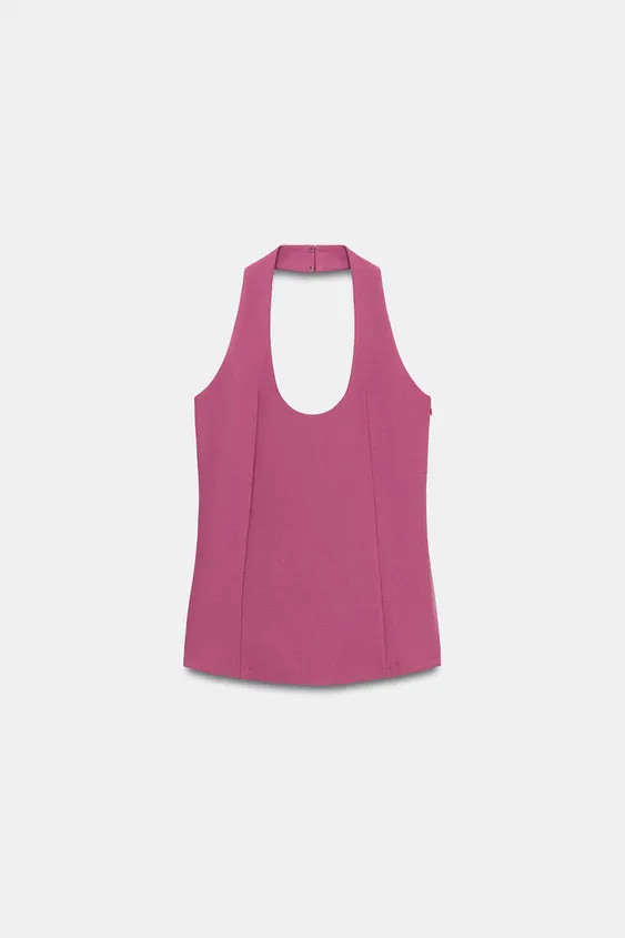 CREPE HALTER TOP | Zara US