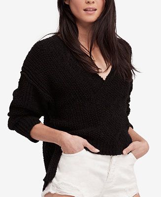 Free People Coco Cotton V-Neck Sweater | Macys (US)