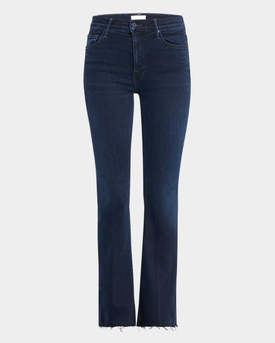 MOTHER The Weekender Frayed Flare Jeans | Neiman Marcus