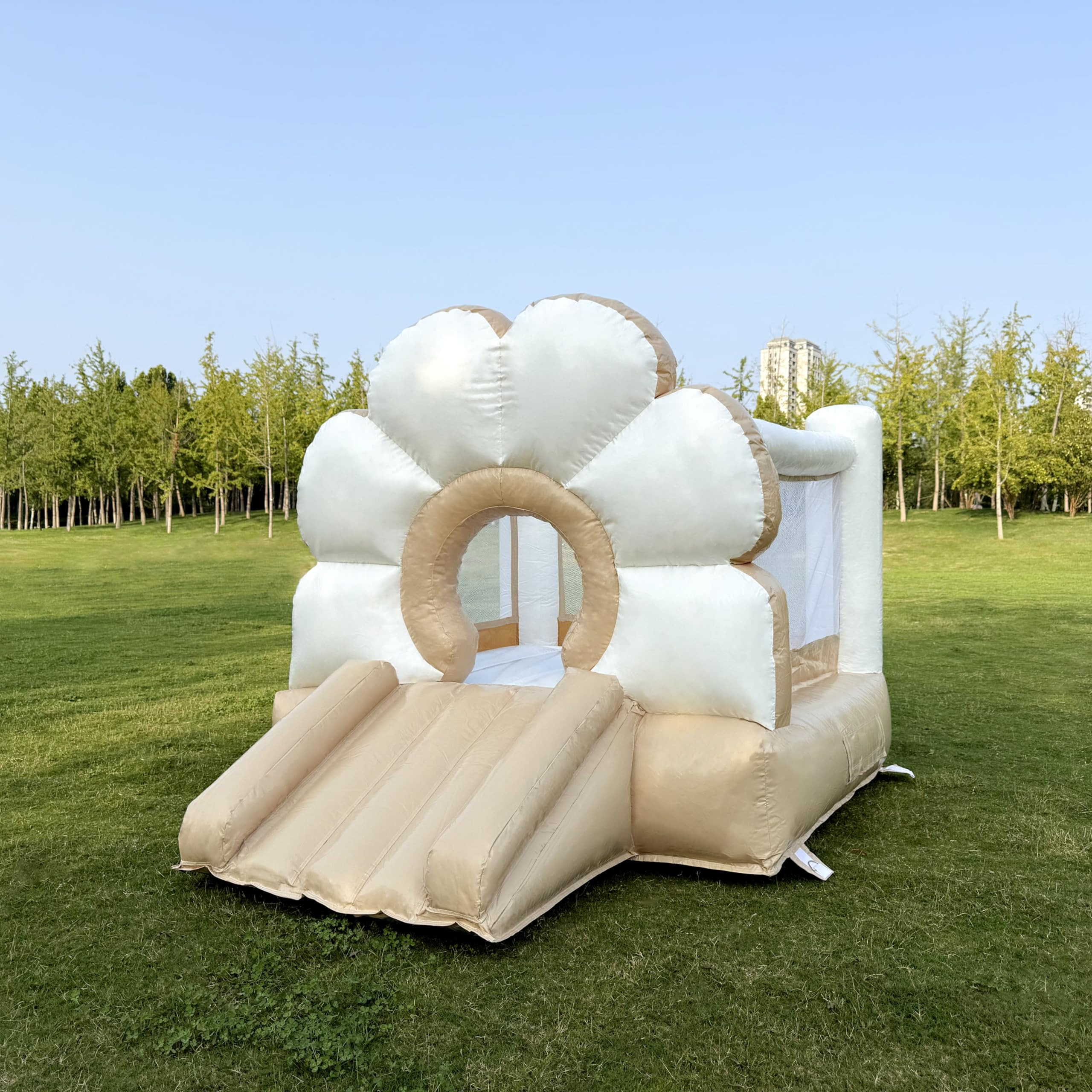 PVC Bounce House, Flower Bouncy Castle Blower Included, Bounce House for Kids 3-6 with Slide, 8.7... | Amazon (US)
