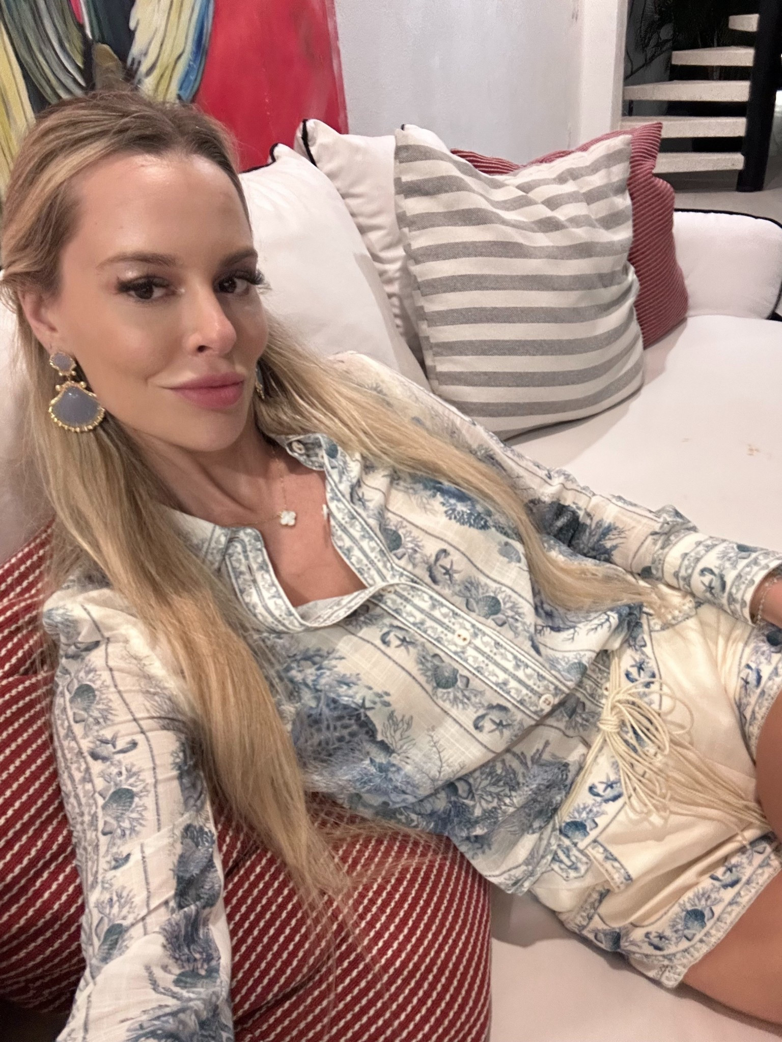 Zimmermann resort top + shorts
Loren Hope 🐚 earrings 

#LTKdayinmylife #LTKTravel #LTKootd
