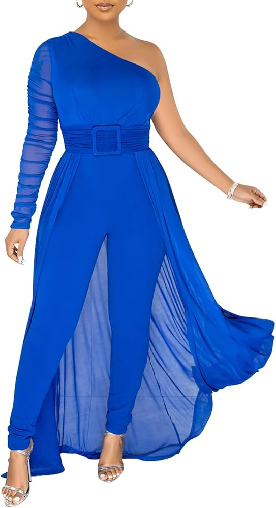 chicyes Women's Jumpsuits Dressy Date Night Rompers Long Sleeve Bodycon Pants Birthday Party Outf... | Amazon (US)