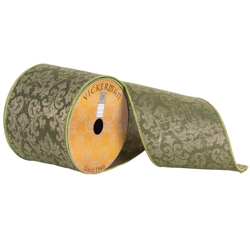 Embroidered Jacquard Damask Ribbon | Wayfair North America
