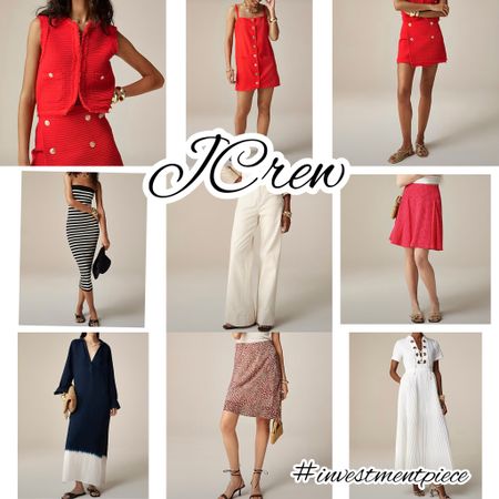 @jcrew ‘s new summer collection has me thinking of their great collections of the past- tweeds, linens, details, fun novelty print and must have white denim! How much is too much to add to cart?!? #investmentpiece 

#LTKStyleTip #LTKOver40 #LTKSeasonal