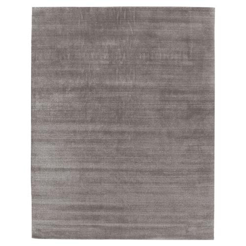 Exquisite Rugs Sanctuary Modern Dark Taupe Wool Bamboo Silk Solid Rug - 6'x9' | Kathy Kuo Home