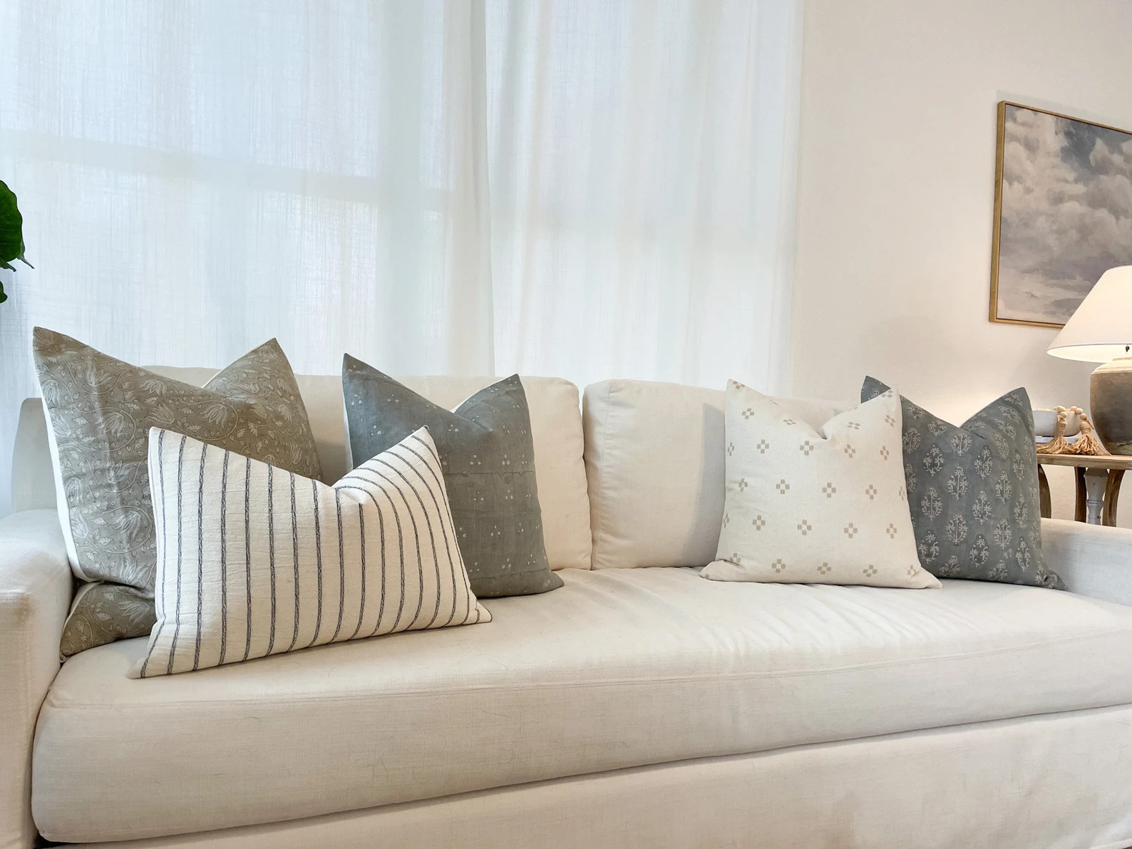 Waverly Pillow Combo Designer Pillow Covers Sofa Pillow Combination Block Print Pillows Decorativ... | Etsy (US)