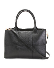 Leather Woven Tote  | Marshalls
