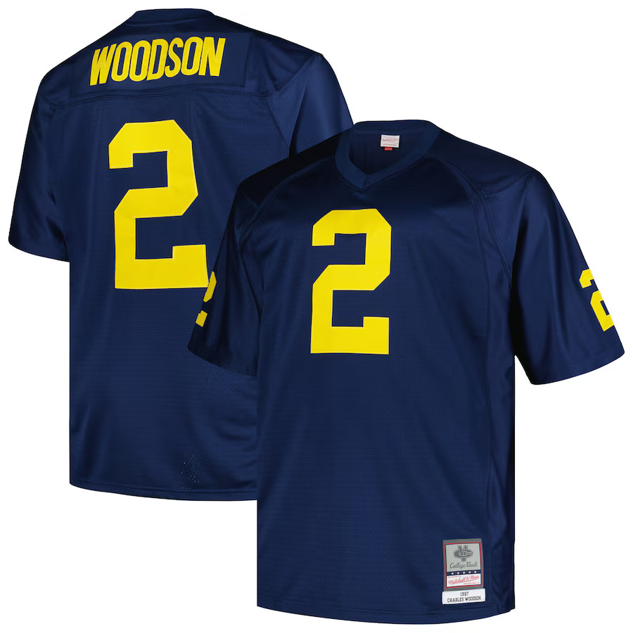 Charles Woodson Michigan Wolverines Mitchell & Ness Big & Tall Legacy Jersey - Navy | Fanatics