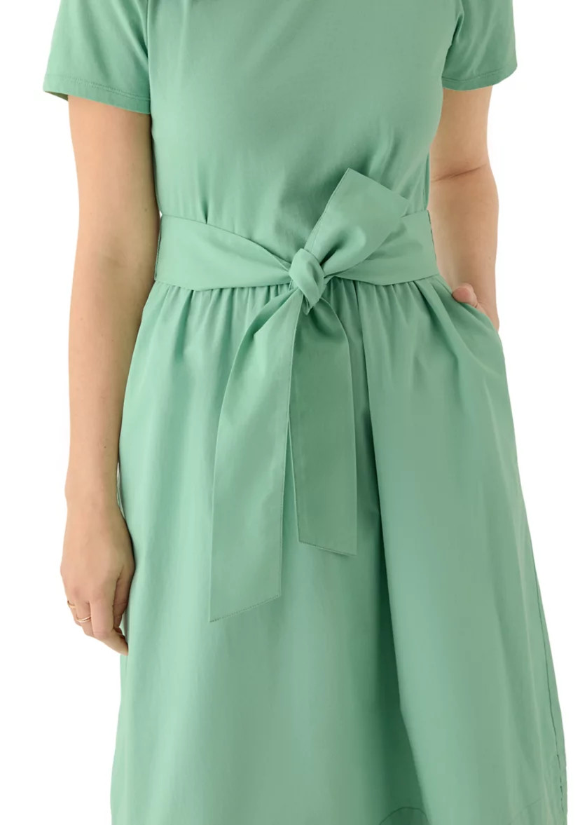 Women's Short Sleeve Pintuck Knit Dress | Belk