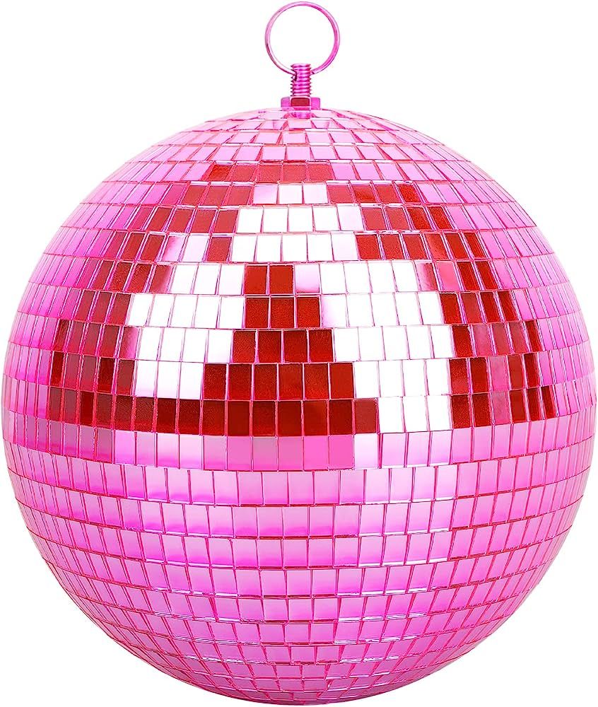 Mirror Ball for Disco DJ Club Party Wedding Home Decor, Muscab 8 Inch Disco Ball with Hanging Rin... | Amazon (US)