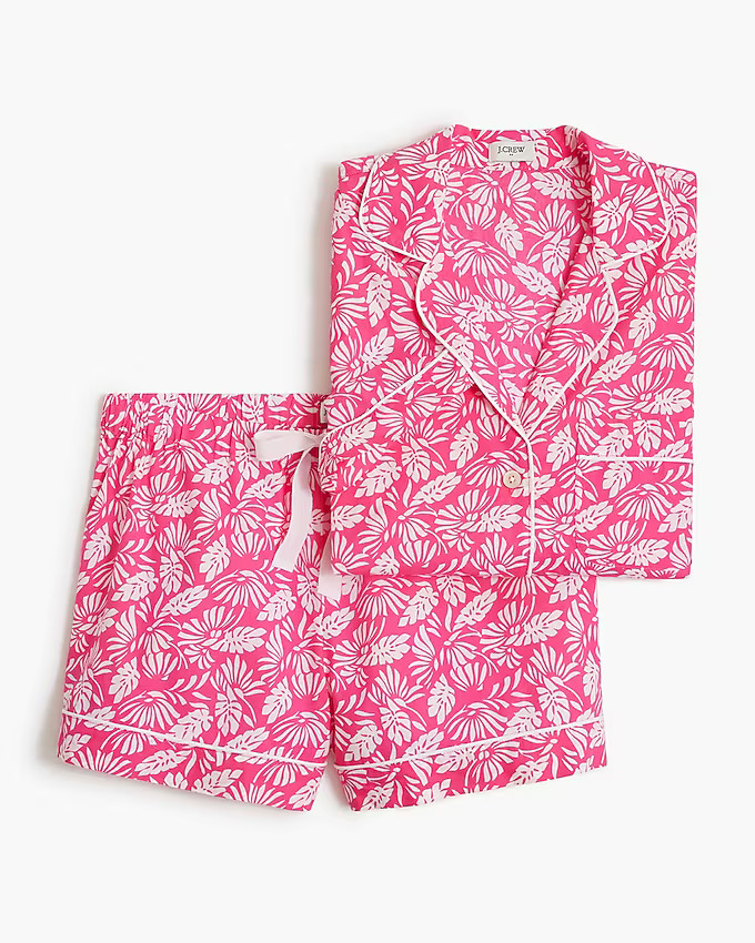 Cotton short pajama set | J.Crew Factory