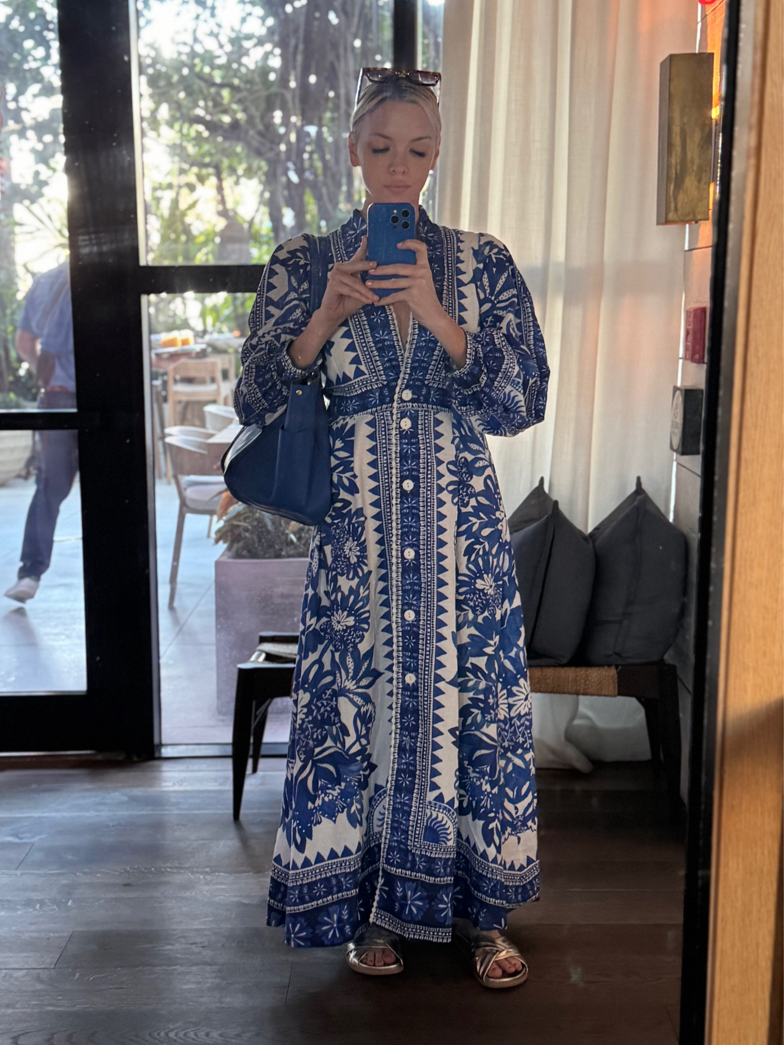 chinese dress ladies Flora Tapestry Off-White Maxi Dress main image 0