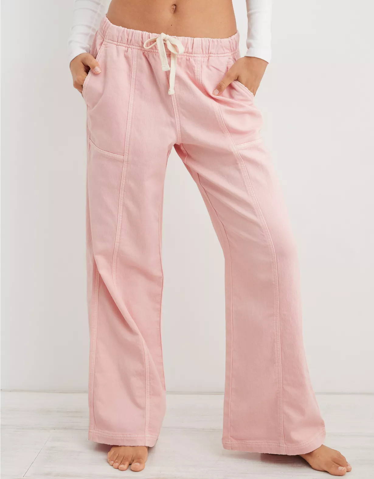 Aerie Me-Day Tie Waist Pant | Aerie