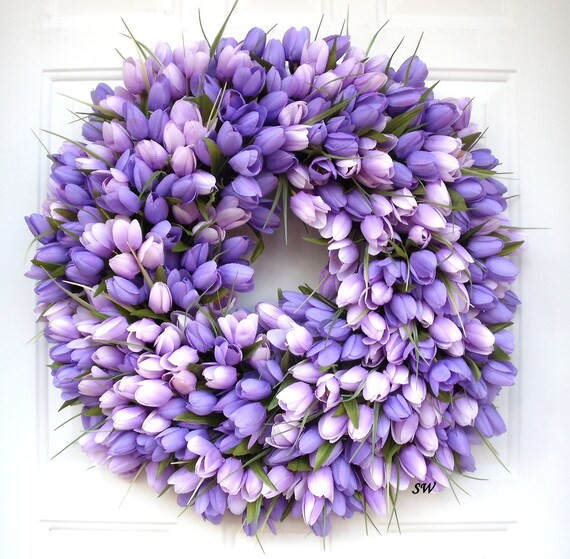 Made to Order 22 Tulip Spring Wreath Easter | Etsy | Etsy (US)