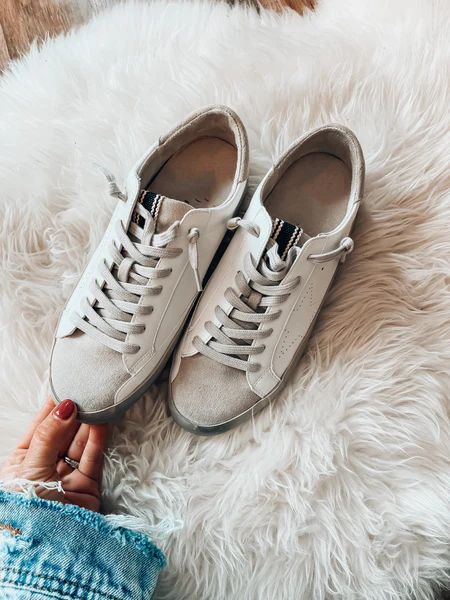 Megan All White Star Sneakers | She Is Boutique