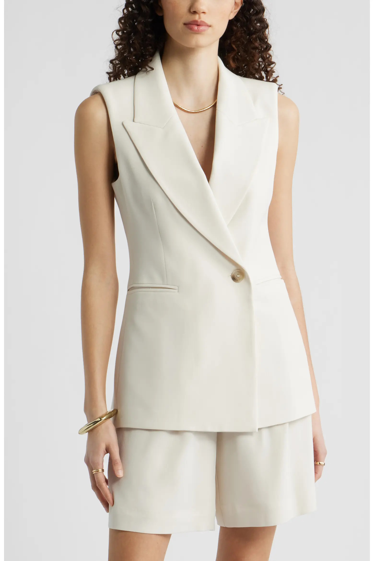 Sleeveless Crepe Blazer (Women) | Nordstrom | Nordstrom