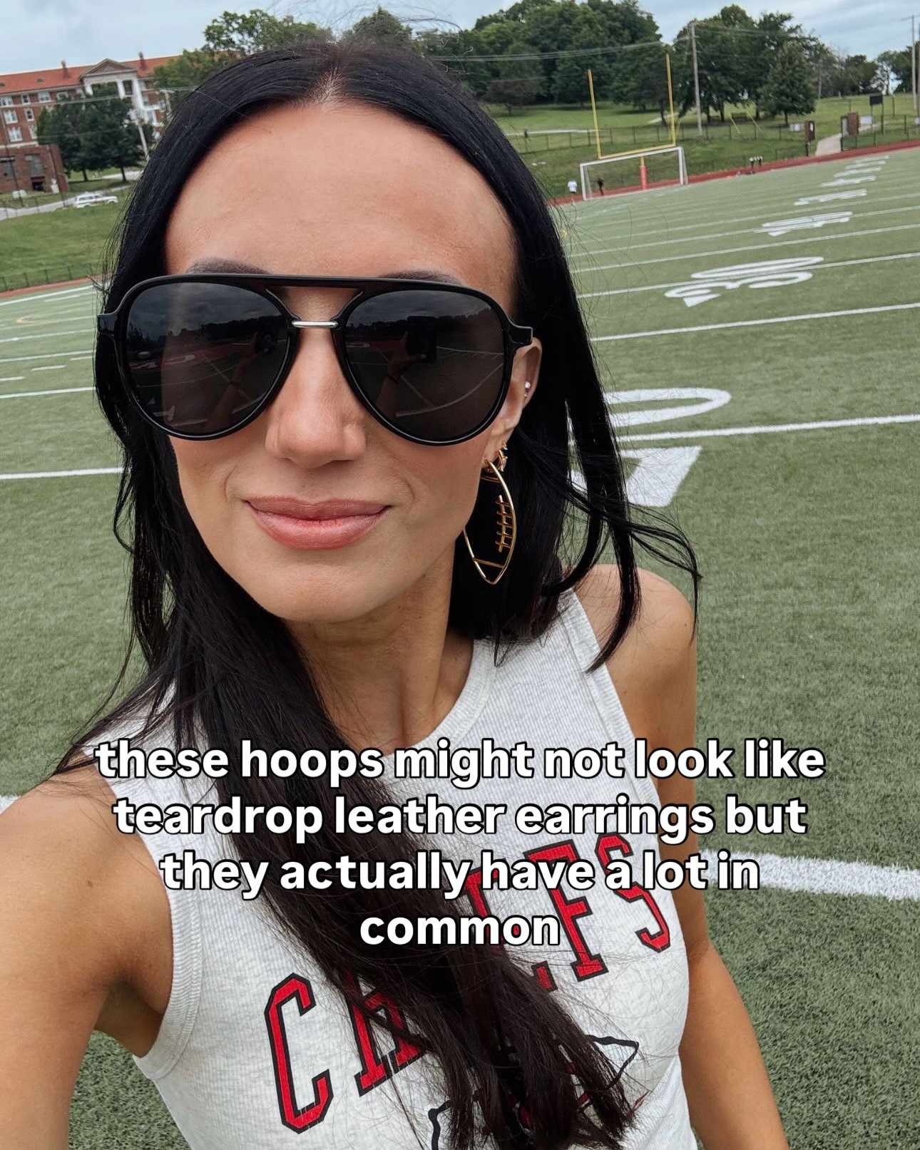 bonus- all of our patent-pending ball hoops are back in stock now! #footballjewelry