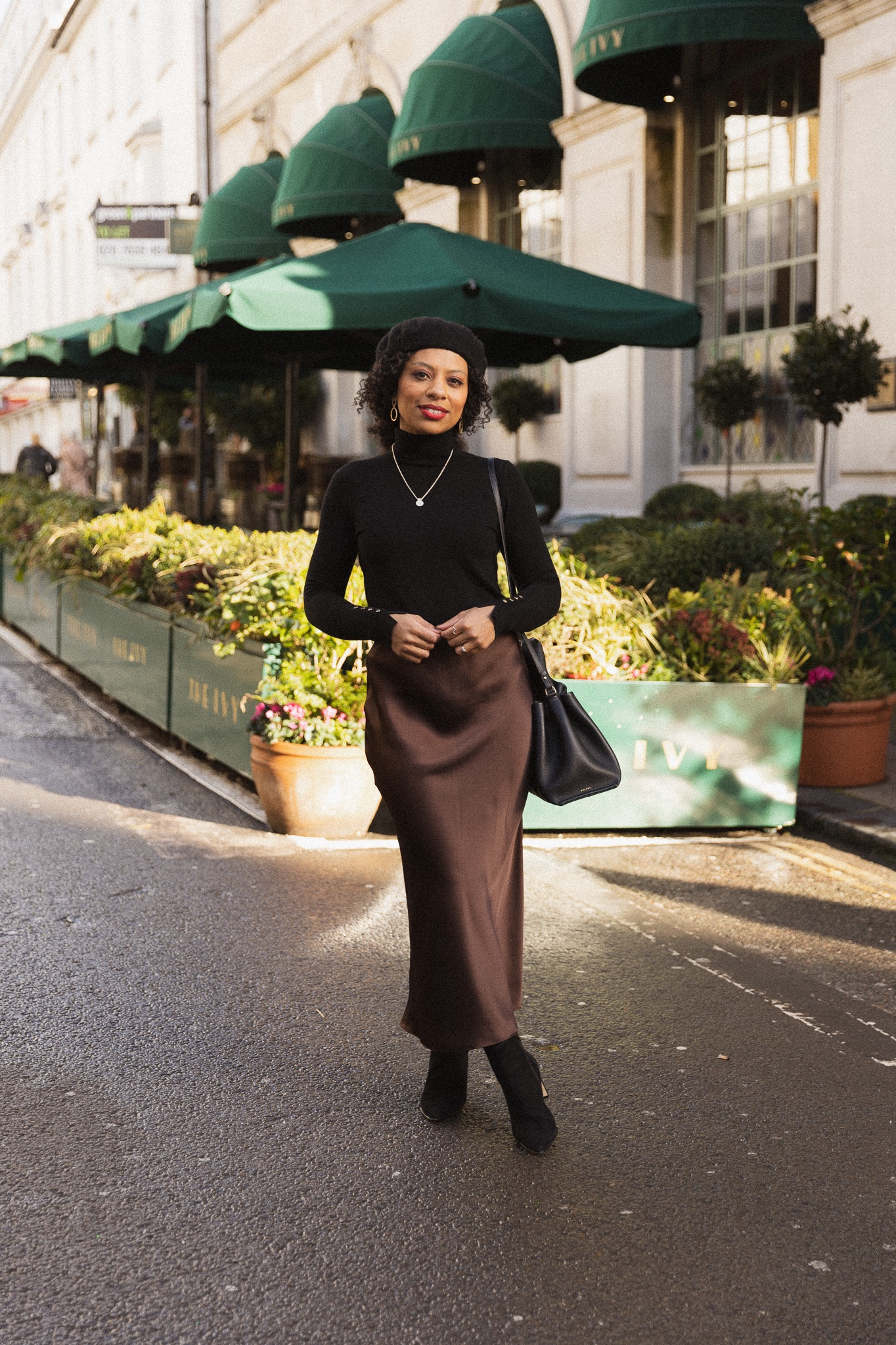 Black poloneck and satin brown slip skirt with black ankle boots. I adore this chic outfit so much! 

Petite fashion, petite style 

#LTKstyletip #LTKSeasonal #LTKworkwear