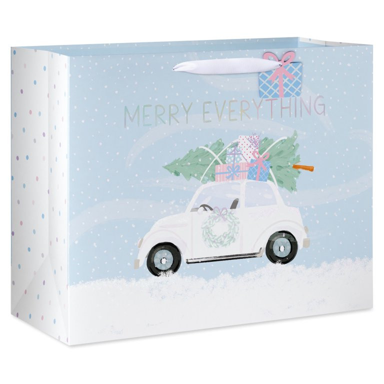 American Greetings Extra Large Pastel Christmas Gift Bag, Merry Everything, 16 in, 1 Count | Walmart (US)