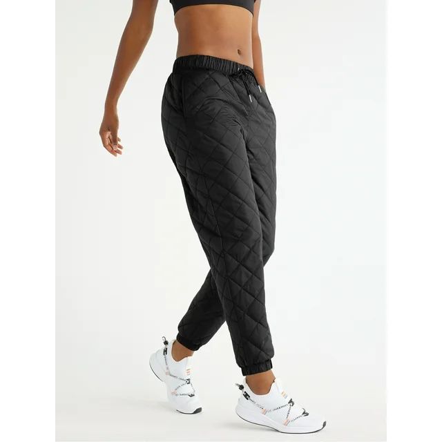 Love & Sports Women's Quilted Jogger Pants, 27” Inseam, Sizes XS-XXXL | Walmart (US)