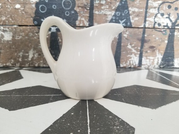 Antique Ironstone Pitcher Farmhouse Decor Vintage White Ironstone Creamer USA | Etsy (US)