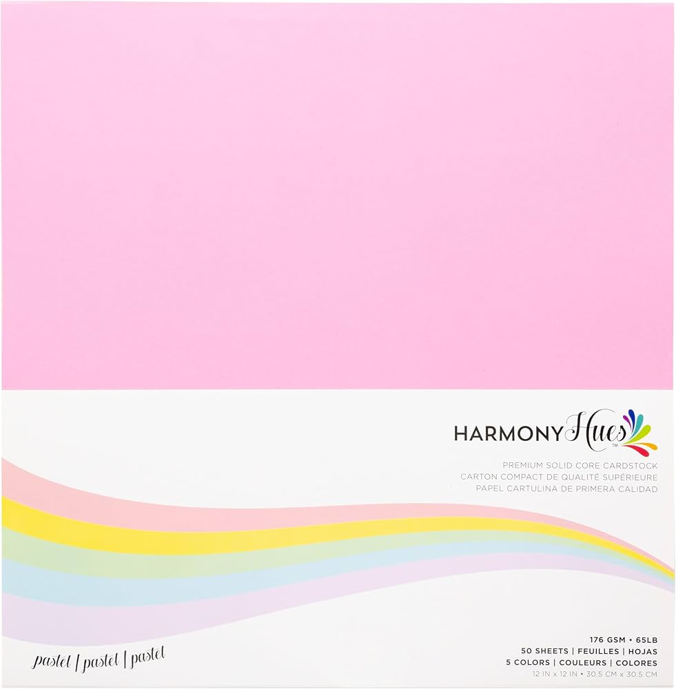 Cardstock 12 x 12 Paper Pack - 65lb Smooth Card Stock for Crafts, Cardmaking, Art Projects - 50 S... | Amazon (US)